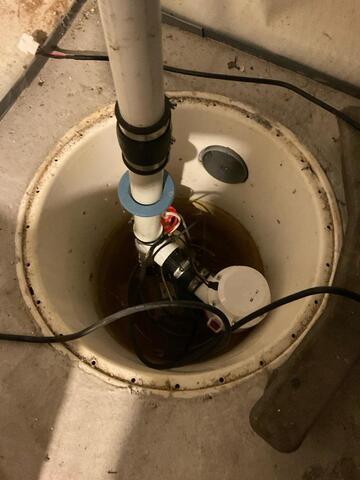 SuperSump And Battery Backup Service in Baltimore, MD - Before Photo
