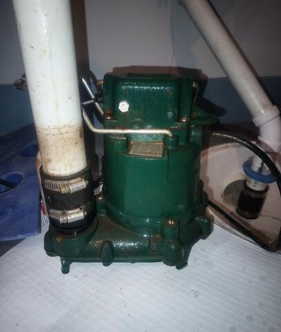 SuperSump Annual Maintenance for Wet Basement Solution - Before Photo