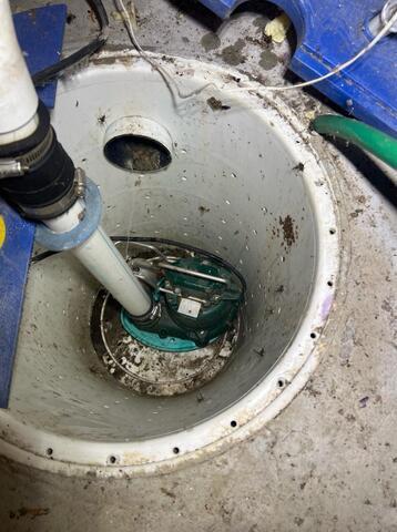 SuperSump Annual Maintenance for Wet Basement Solution - Before Photo