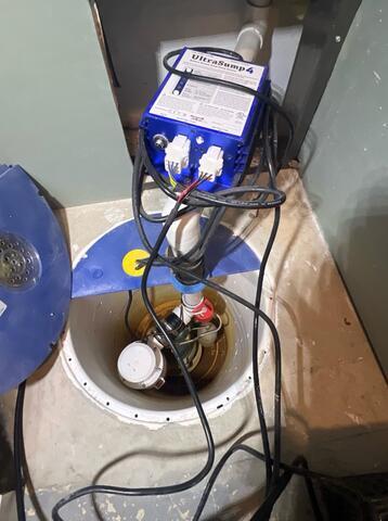 SuperSump Annual Maintenance for Wet Basement Solution - Before Photo