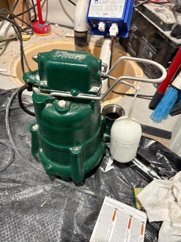TripleSafe Sump Pump System Annual Maintenance in Maple Shade, NJ - Before Photo