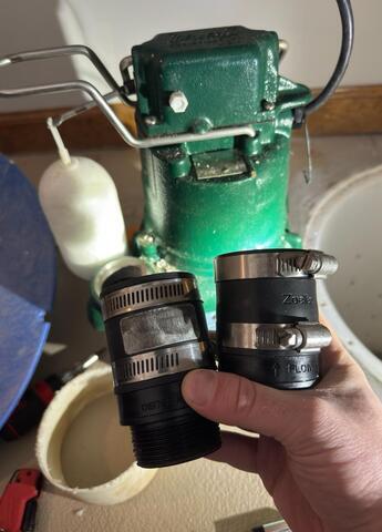 Service Tech Changes Parts During SuperSump Annual Maintenance - Before Photo