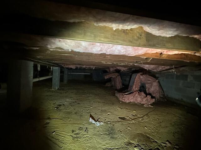 Encapsulating a Damp Crawl Space in West Long Branch, NJ - Before Photo