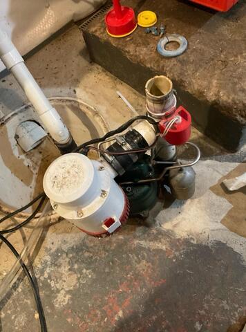 SuperSump Sump Pump System Wet Basement Solution - Before Photo