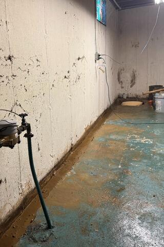 Waterproofing Solution for a Basement in New Castle, DE - Before Photo