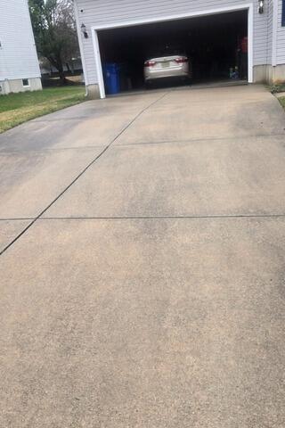Lifting a Sunken Driveway in Glassboro, NJ - Before Photo