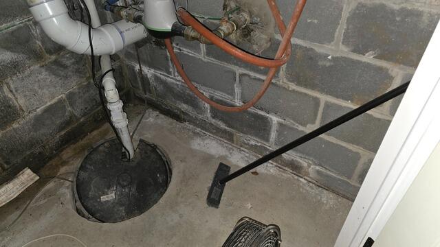 Sump Pump Installation in Fairfield, NJ - Before Photo