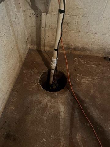 Sump Pump Installation in Succasunna, NJ - Before Photo