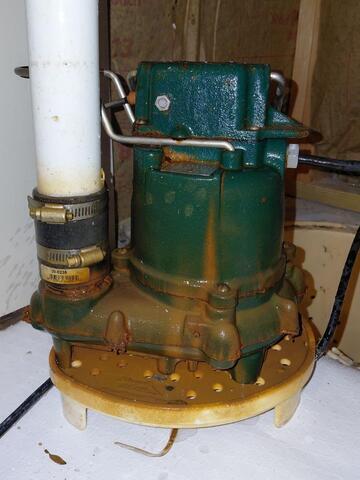 SuperSump Annual Maintenance for Wet Basement Solution - Before Photo