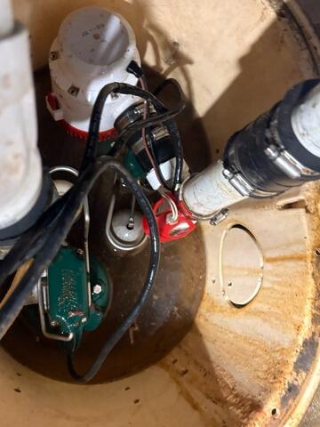 Annual Maintenance on TripleSafe Sump Pump System in North Brunswick, NJ - Before Photo