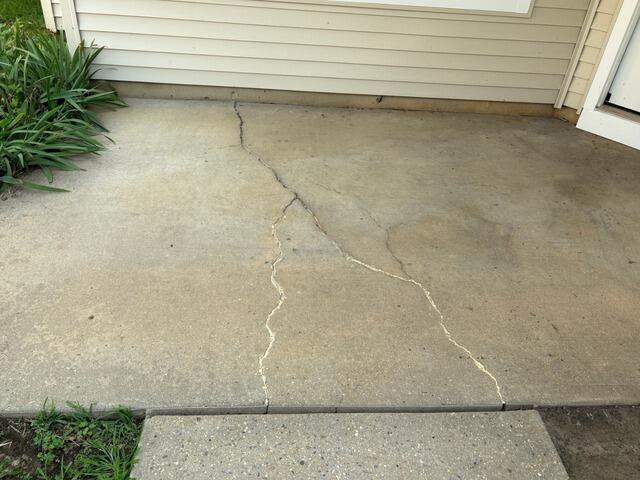Cracked Concrete Repair in Freehold, NJ - Before Photo