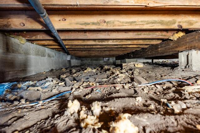 Wood Replacement and Crawl Space Encapsulation in Brick, NJ - Before Photo