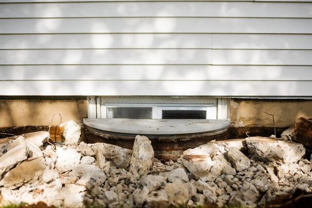 Window Well Installation and Sidewalk Repair in Edison, NJ - Before Photo