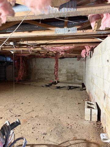 Crawl Space Transformation in Old Bridge, NJ - Before Photo