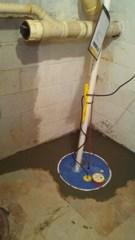 SuperSump System and a SaniDry Sedona = Dry Basement in Owings Mills, MD