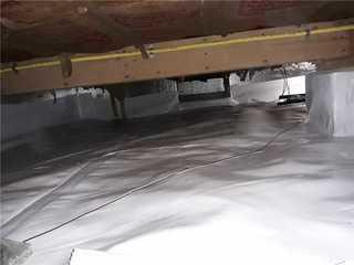 Damp Crawl Space Sealed off in Manchester, NJ