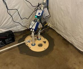 Old Sump Pump Replacement In Warrington, PA Basement