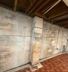 Bowing Wall Repair In Parkville, MD Basement