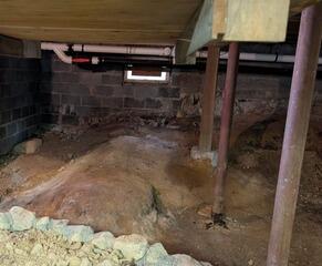 Wet Crawl Space Transformation In Highland Lakes, NJ