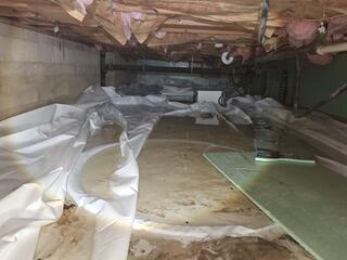 Encapsulating a Damp Crawl Space in Millington, MD