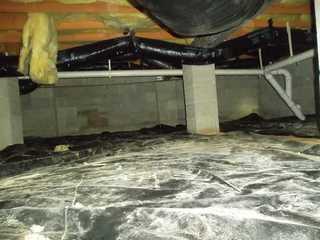 Waterproof Liner in Barnegat crawl space