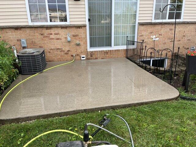 Sunken Back Patio Concrete Repaired & Sealed in De Pere, WI - After Photo