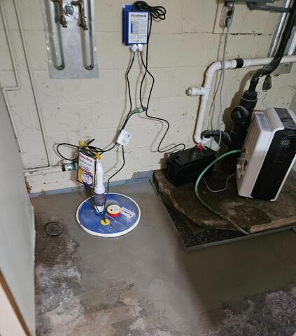 Foundation Wall Repair & Waterproofing with Battery Backup Sump Pump System in Appleton, WI