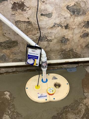 Wet Basement Waterproofing for a Farmhouse in Athens, WI - After Photo
