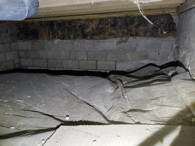 Crawl Space Sealing & Rim Joist Insulation Eliminates Moisture Issues and Improves Energy Efficiency In Marathon, Wi - Before Photo