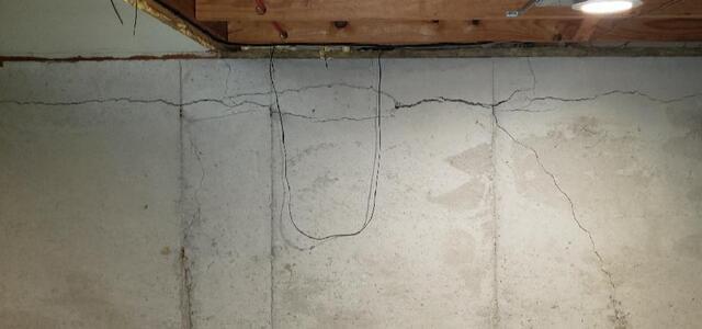 Foundation Wall Repair in Omro, WI - Before Photo