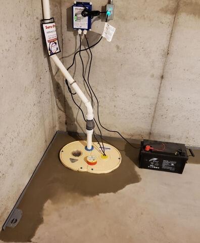 Complete Basement Water Control & Freeze Prevention System Installed in Combined Locks, WI - After Photo