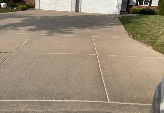 Concrete Driveway Repaired & Joints Sealed in Combined Locks, WI - After Photo