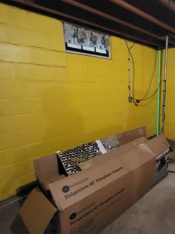 Wall Stabilization System Fixes Bowing, Cracking Basement Walls in Chilton, WI - Before Photo