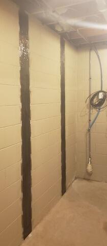 Cracking Basement Walls Repaired and Stabilized With CarbonArmor in Laona, WI - After Photo