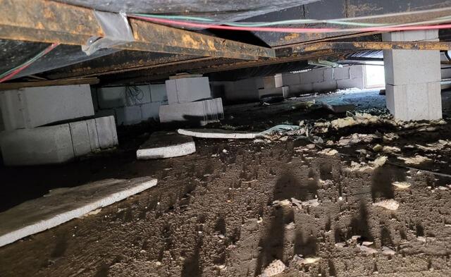 Encapsulated Crawlspace Removes Damp Musty Air For Laona, WI Homeowner - Before Photo