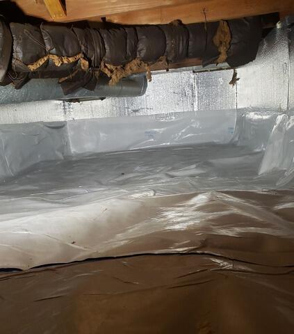 Crawlspace Encapsulated & Insulated to Remove Cold, Damp Air in Clintonville, WI - After Photo