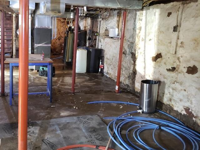 Wet Unusable Basement Transformed Into Dry Environment in Schofield, WI - Before Photo