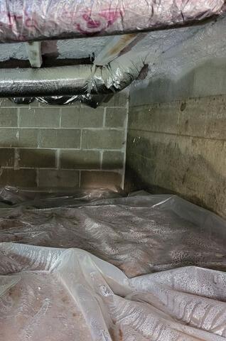 Damp and Musty Crawlspace Encapsulated, Insulated & Moisture Issues Eliminated in Schofield, WI - Before Photo