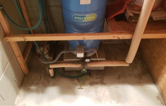 WaterGuard Drainage System Installed in Aniwa, WI - Before Photo