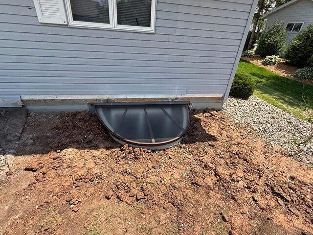 Egress Window Well System Installation in HIlbert, WI - After Photo
