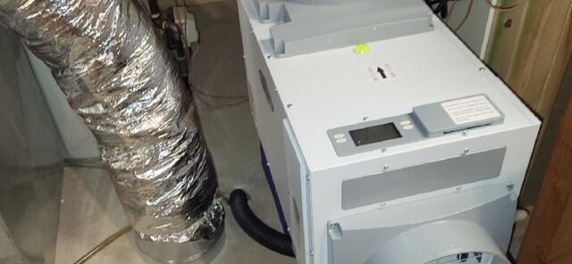 Professional Dehumidifier Installation Repairs Damp Basement in Sherwood, Wi - Before Photo