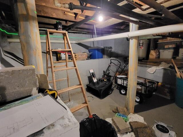 Failing Foundation Repaired in Stevens Point, WI - Before Photo