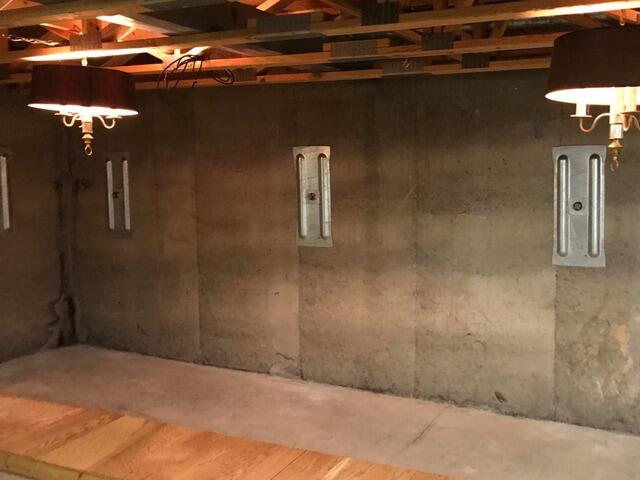 Foundation Repair with Wall Anchors in De Pere, WI