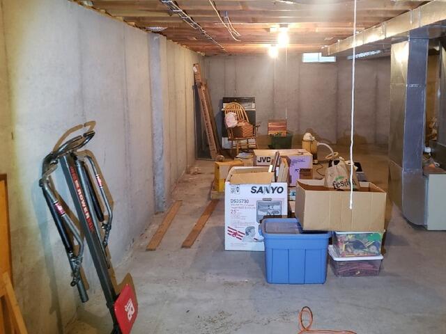 Cracked Foundation Repaired in Appleton, WI - Before Photo