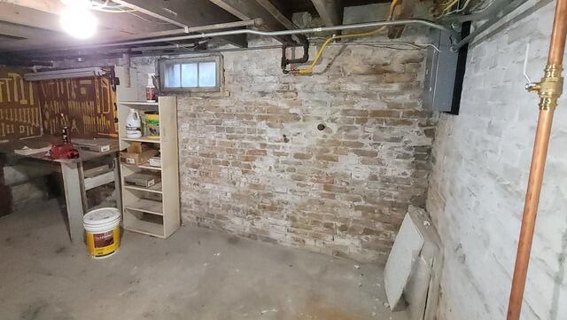 Failing Basement Foundation Repaired in Manitowoc, WI - Before Photo