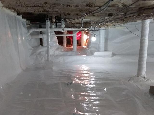 Damp Musty Crawlspace Encapsulated in Suamico, WI - After Photo