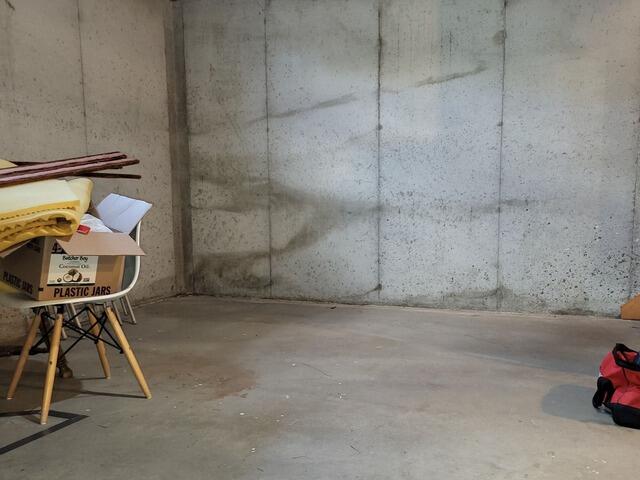 Wet Basement Receives Waterproofing in Greenville, WI - Before Photo