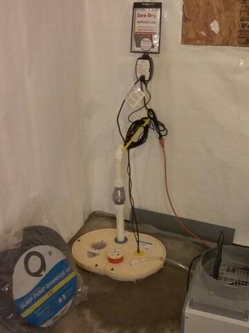 Wet Moldy Basement has Waterproofing System Installed in Two Rivers, WI - After Photo