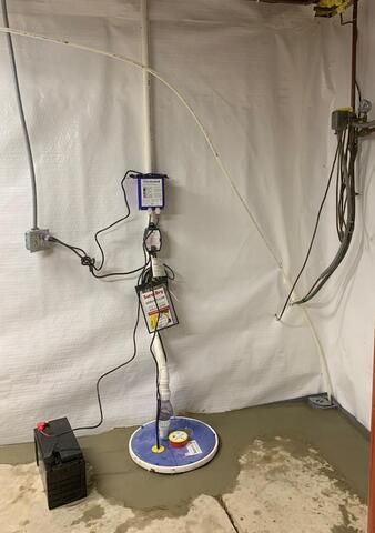 Wet Basement Repaired by Contractor in Campbellsport,WI - After Photo