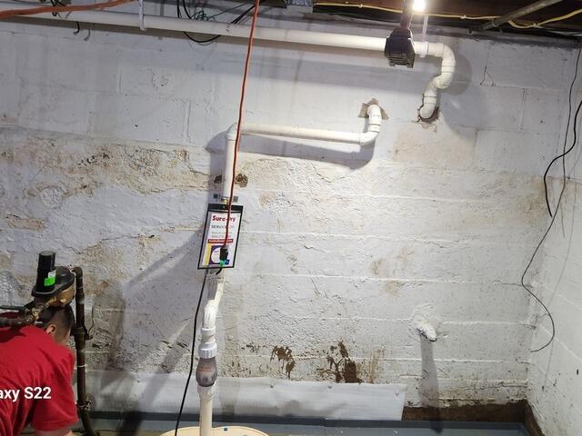 Wet Basement Contractor Installs Waterproofing System in Marinette, WI - After Photo